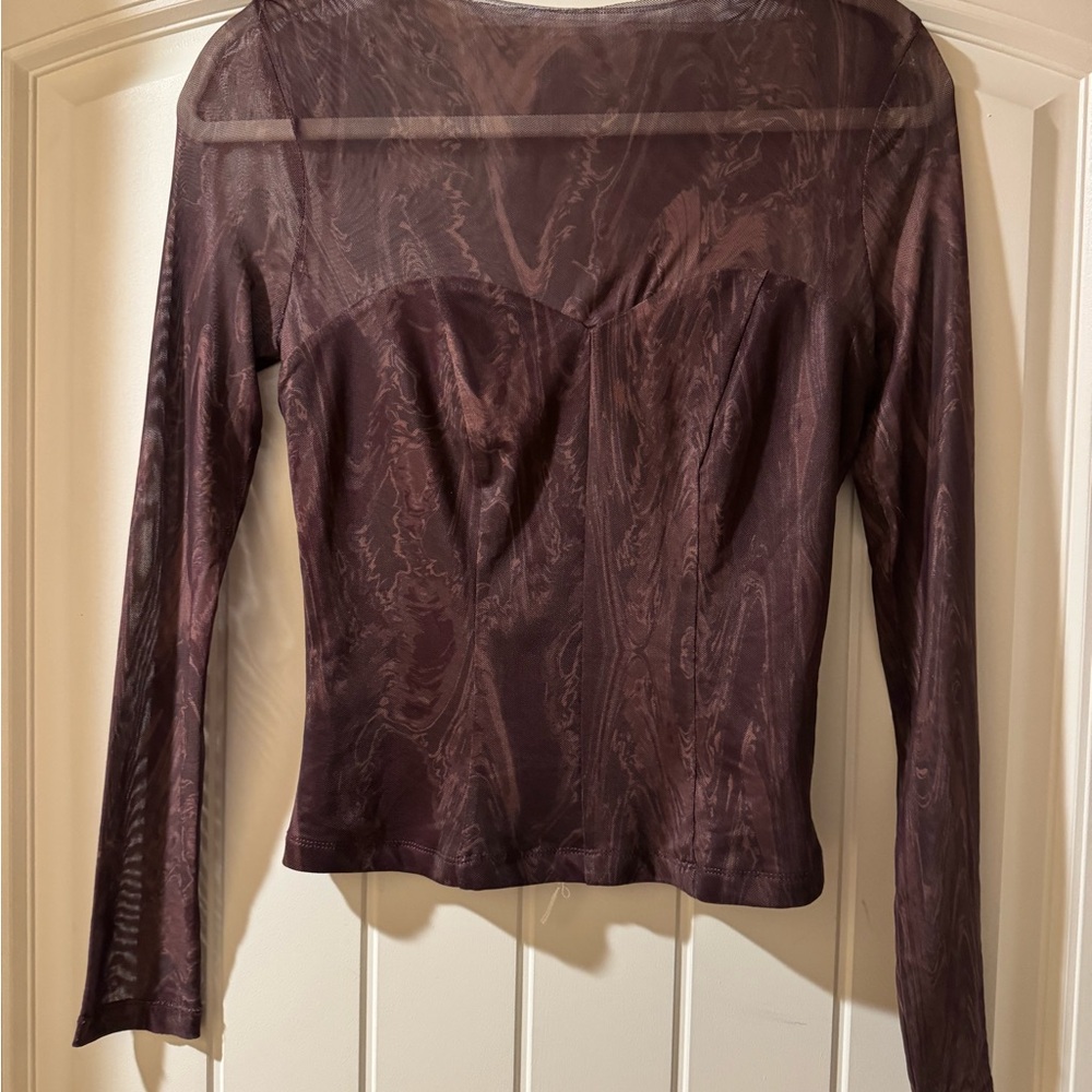 Louna Printed Mesh Top - Picture 2 of 5
